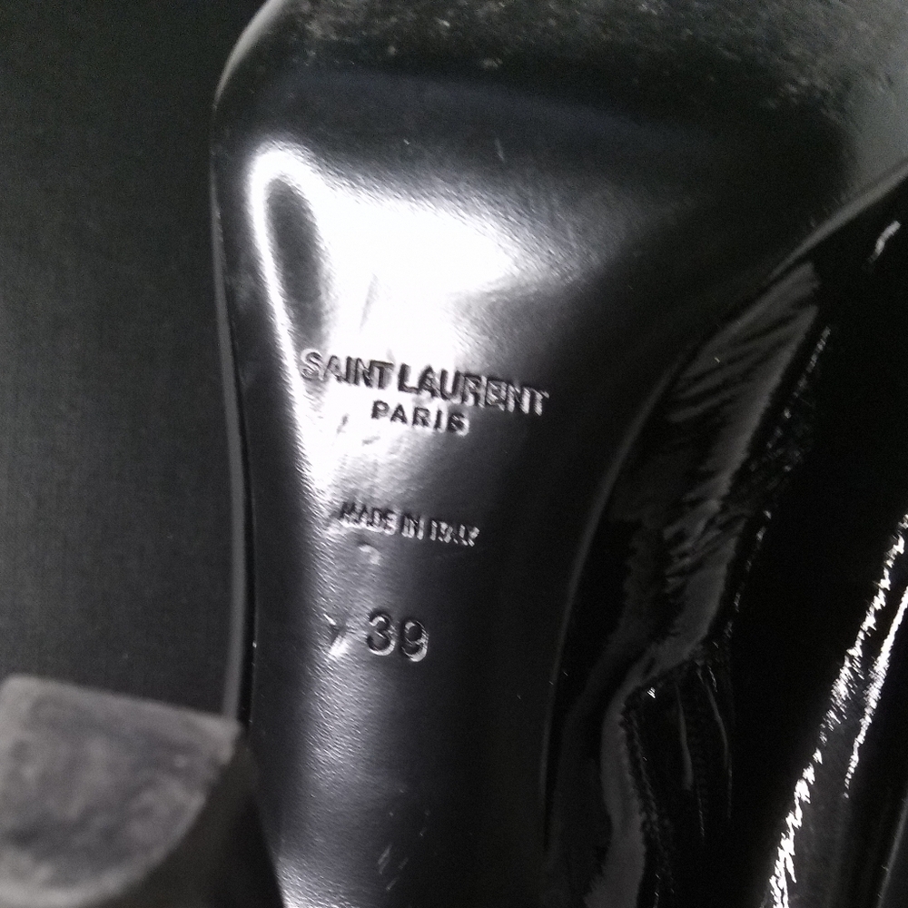 Saint Laurent Lala Patient Leather Boots - Picture 4 of 14